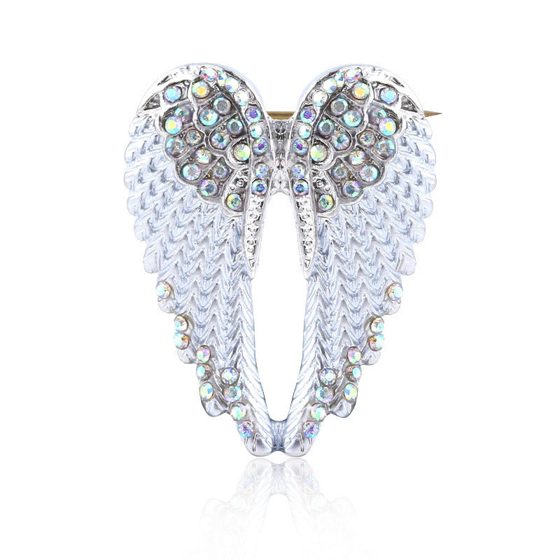 Angel wings brooch